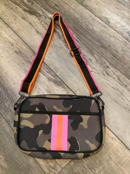 Neon Stripe Neoprene Camo Tote – Gunny Sack and Co