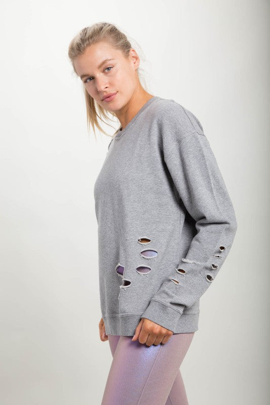 Distressed Pullover (2 Colors)