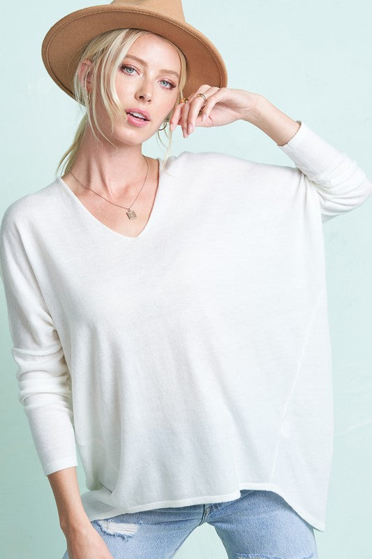 Cocoon V Neck Sweater (2 Colors)
