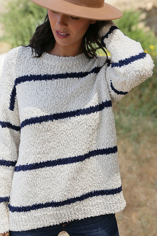 Popcorn Stripe Sweater