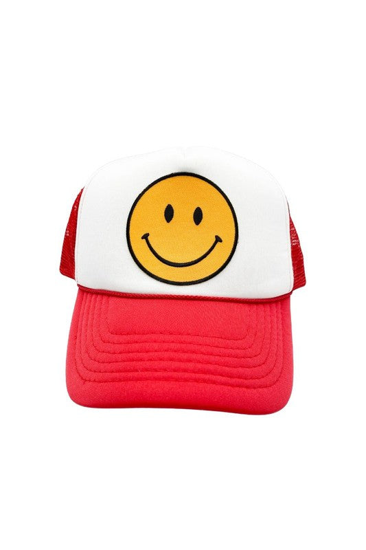 Two Tone Yellow Smiley Face Trucker Hat (5 Colors)