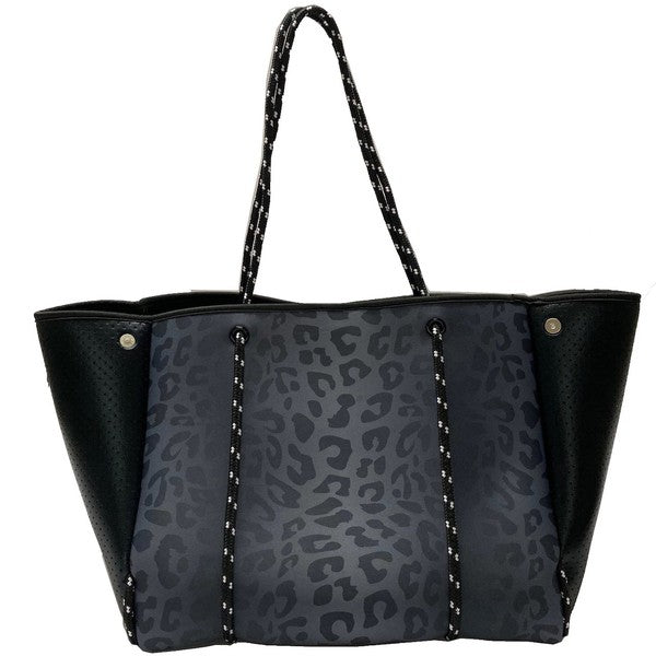 バッグ BAGS IN PROGRESS LEOPARD EG x BAGSINPROGRESS - Micro Tote - Brown Nyco Leopard Print