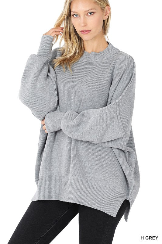 Inverted Seam Oversized Sweater (8 Colors)