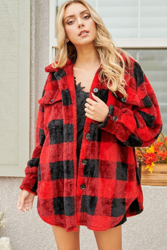 Plaid to See You Cozy Jacket (2 Colors)