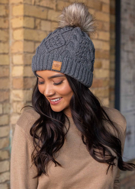 Grey Cable Knit Beanie – Gunny Sack and Co