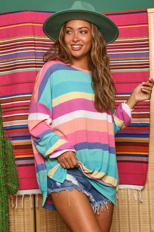 Under the Rainbow Striped Pullover