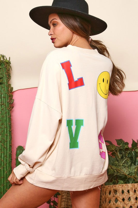 Love Smiley Pullover