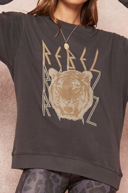 Rebel Tiger Vintage Graphic Sweatshirt