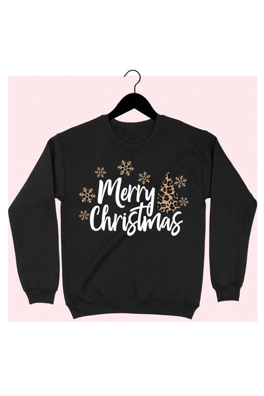 Merry Christmas Leopard Sweatshirt