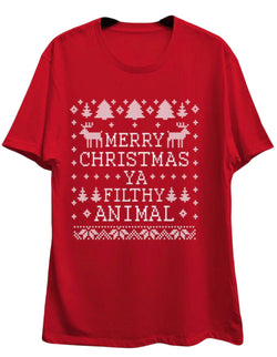 Merry Christmas Ya Filthy Animal Tee