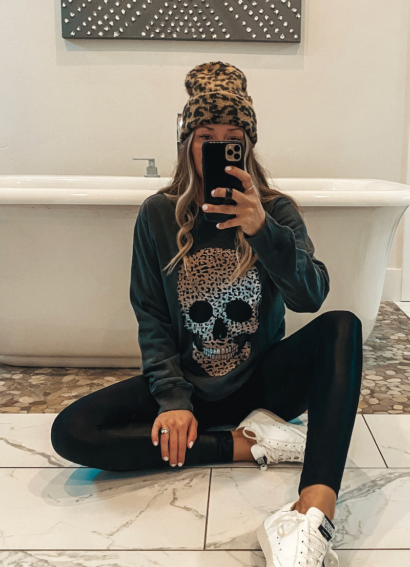 Leopard Skull Sweatshirt