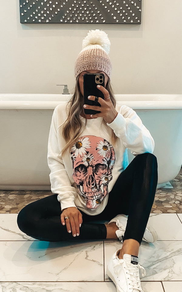 Daisy Skull Sweatshirt