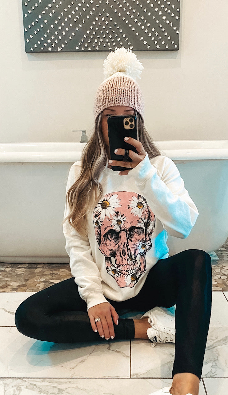 Daisy Skull Sweatshirt