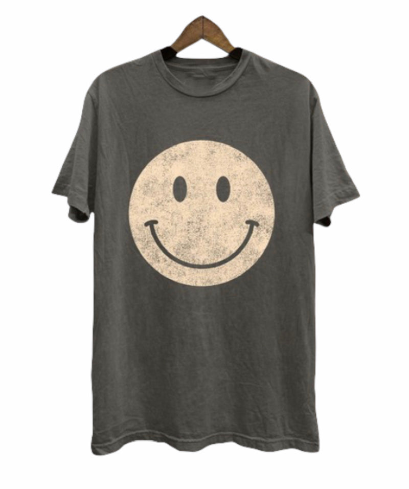 Mineral Wash Smiley Tee (2 Colors)