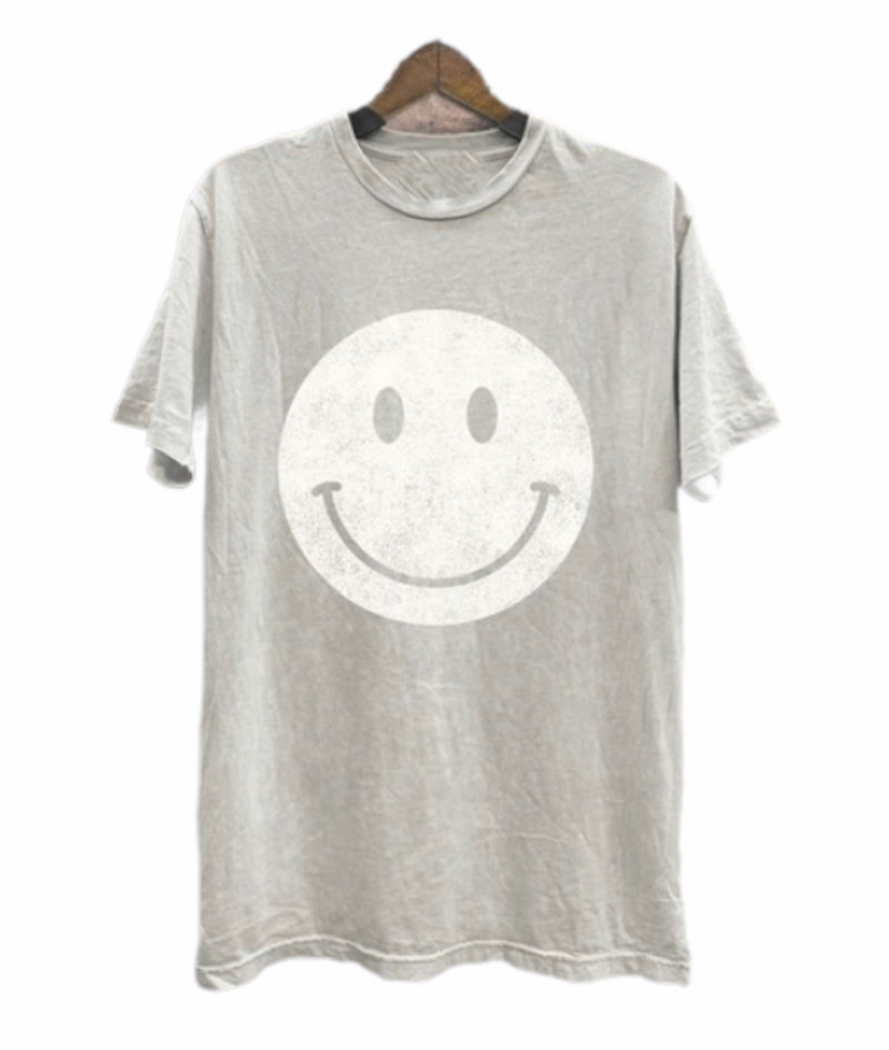 Mineral Wash Smiley Tee (2 Colors)