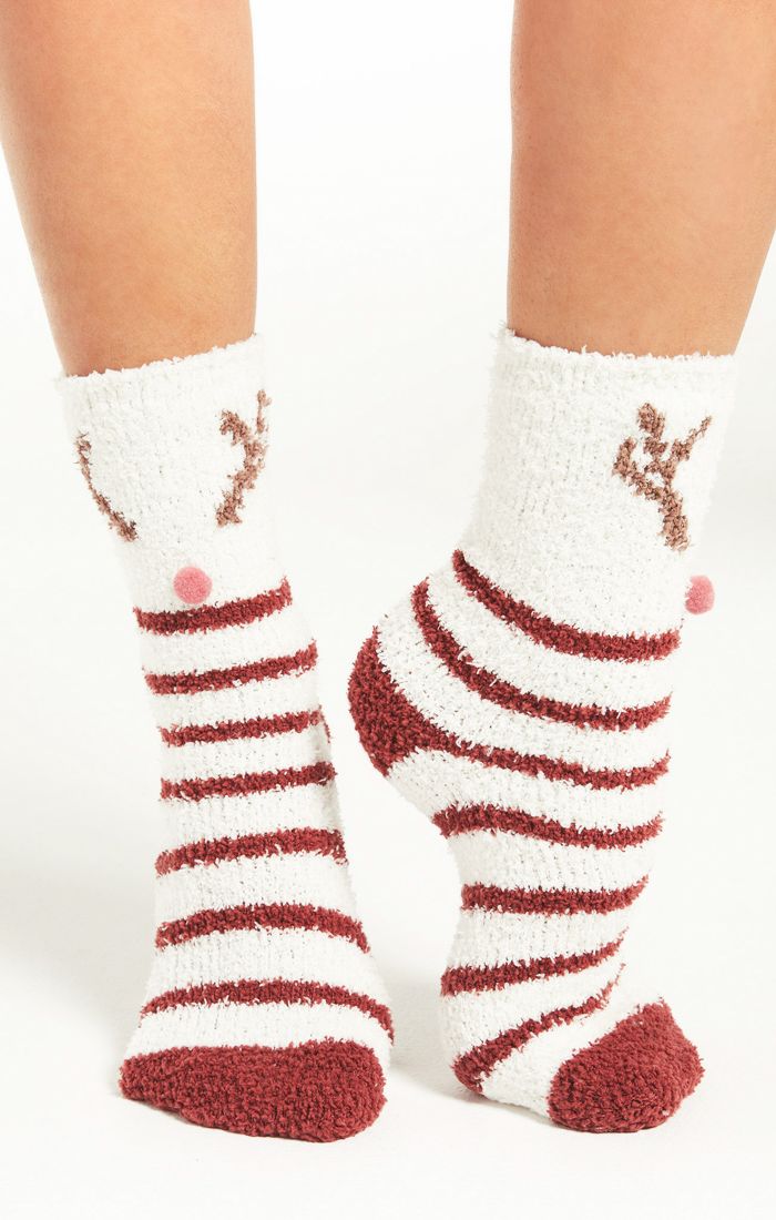 Z Supply Reindeer Plush Socks