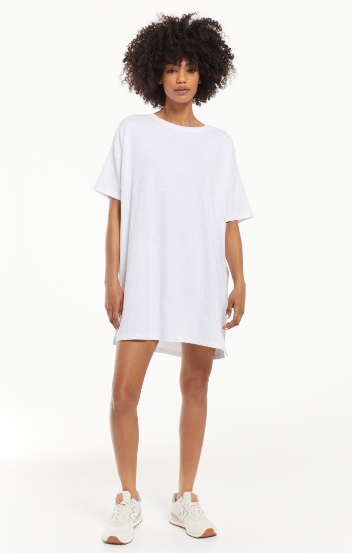 easy going z supply slub dress medium Z-Supply Easy Going Cotton Slub Dress In Cabana Green