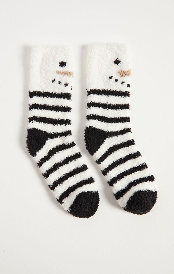 Snowman Plush Socks -Z Supply