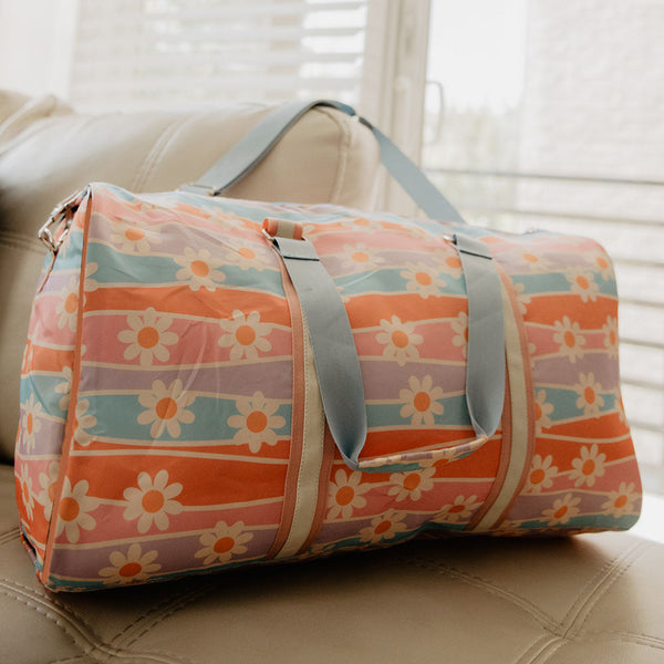 Daisy Stripe Duffle Bag