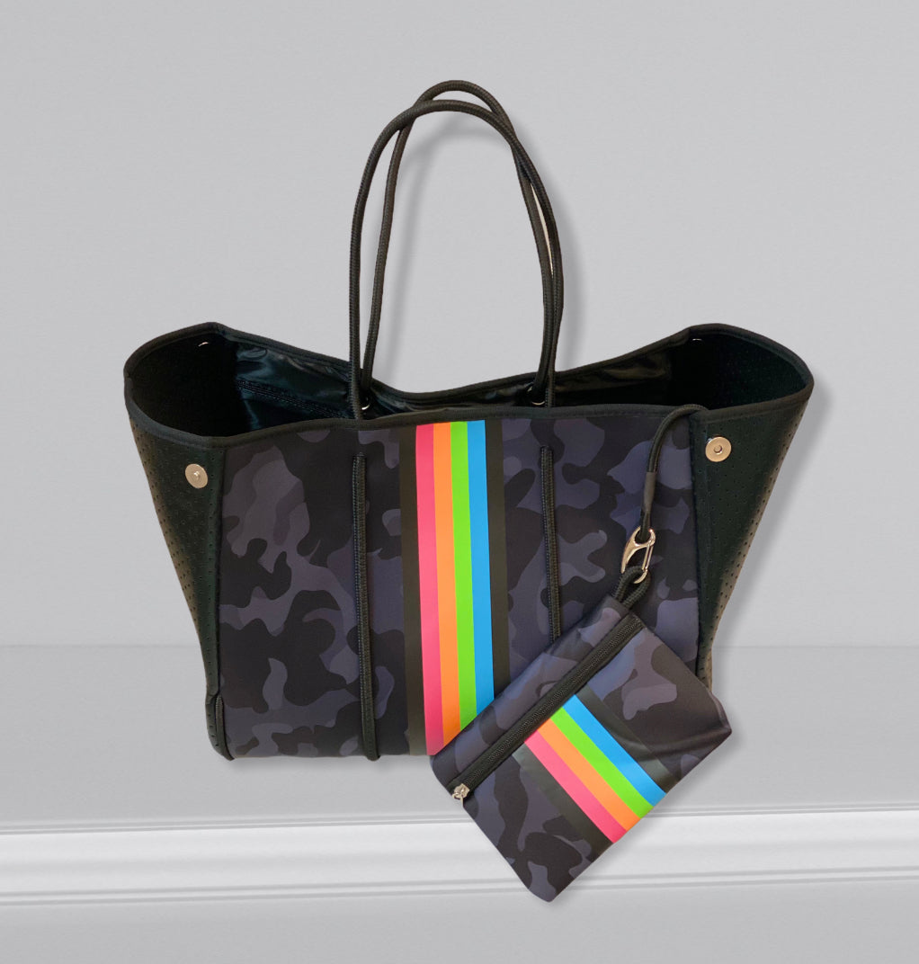 Camo neoprene tote sale