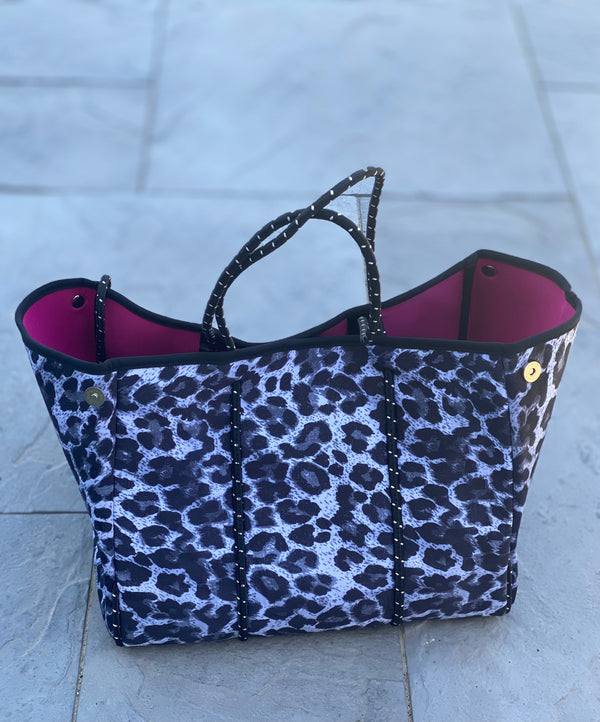 Leopard Neoprene Tote Bag