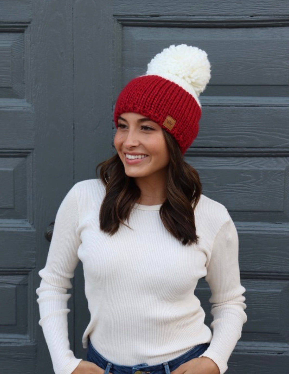 Color Block Pom Beanie (9 Colors) – Gunny Sack and Co