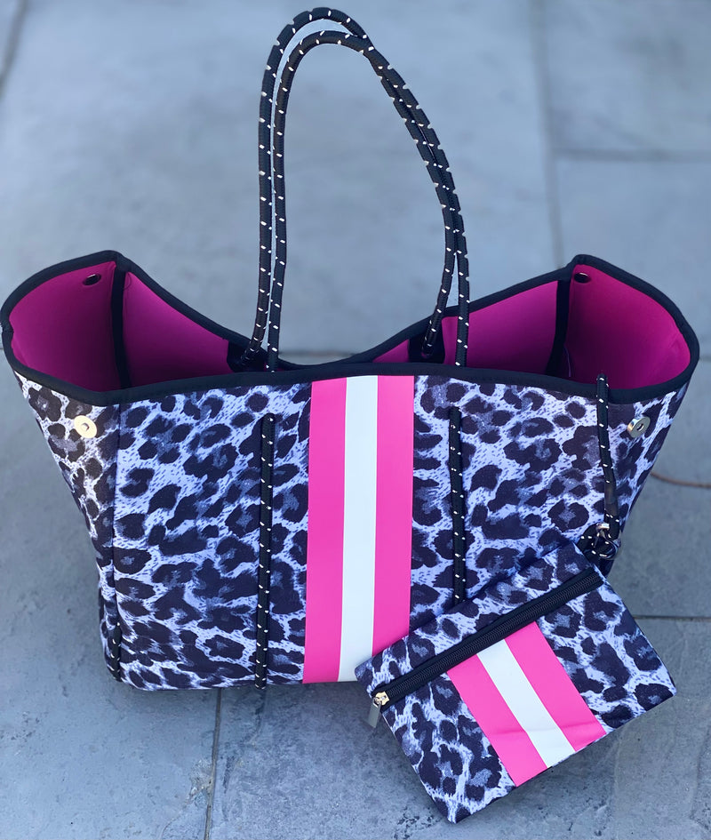 Leopard Neoprene Tote Bag – Gunny Sack and Co